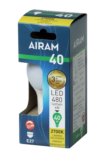 [244413] Airam LED A60 5W 2700K E27 DIM OP