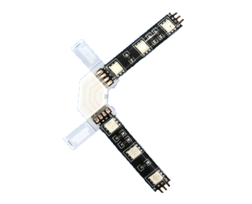 [034442] Hjørnestik til RGB LED strip - 90 grader - 10mm