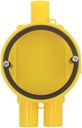 Junction box 26 mm Yellow double drywall with locking spring