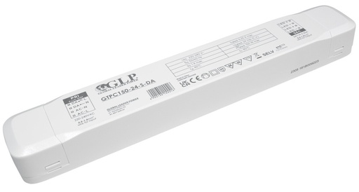 [169001] 150W LED Constant Voltage, DALI-2 and push dimming, plastic case LED Power Supply