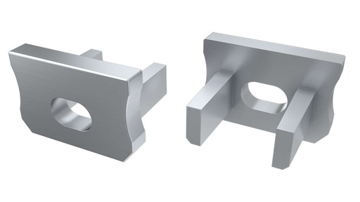 [360899] LUMINES ALU end cap X silver with a hole