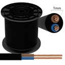 Kabel 2 x 1,0 mm² sort