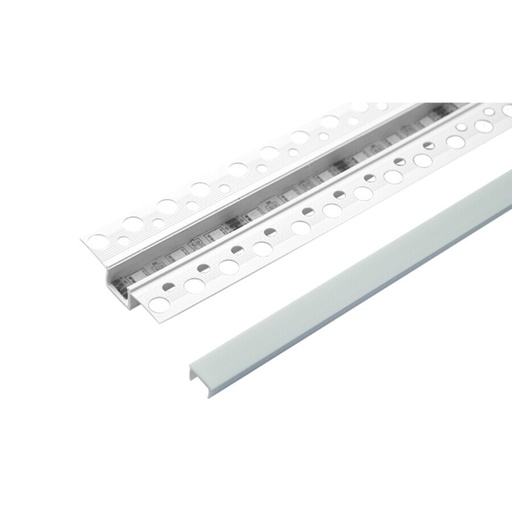 [389793] PVC-profil 50x12 til spartling, gipsvæg